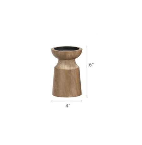 Solid Wood Retro Candlestick Home B & B Table Decoration Candle Holder Wooden - The Wooden Can